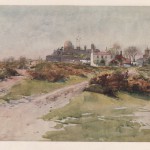 1909 watercolour of Bidston Hill