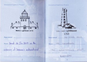 Lighthouse Passport with stamps for Bidston and Leasowe.