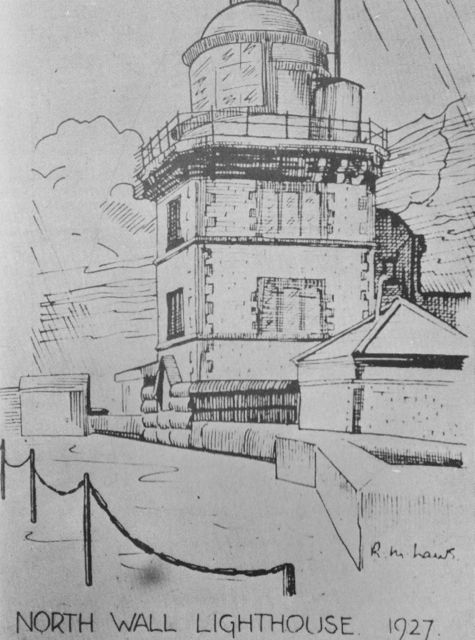 Drawing of North Wall Lighthouse in 1927