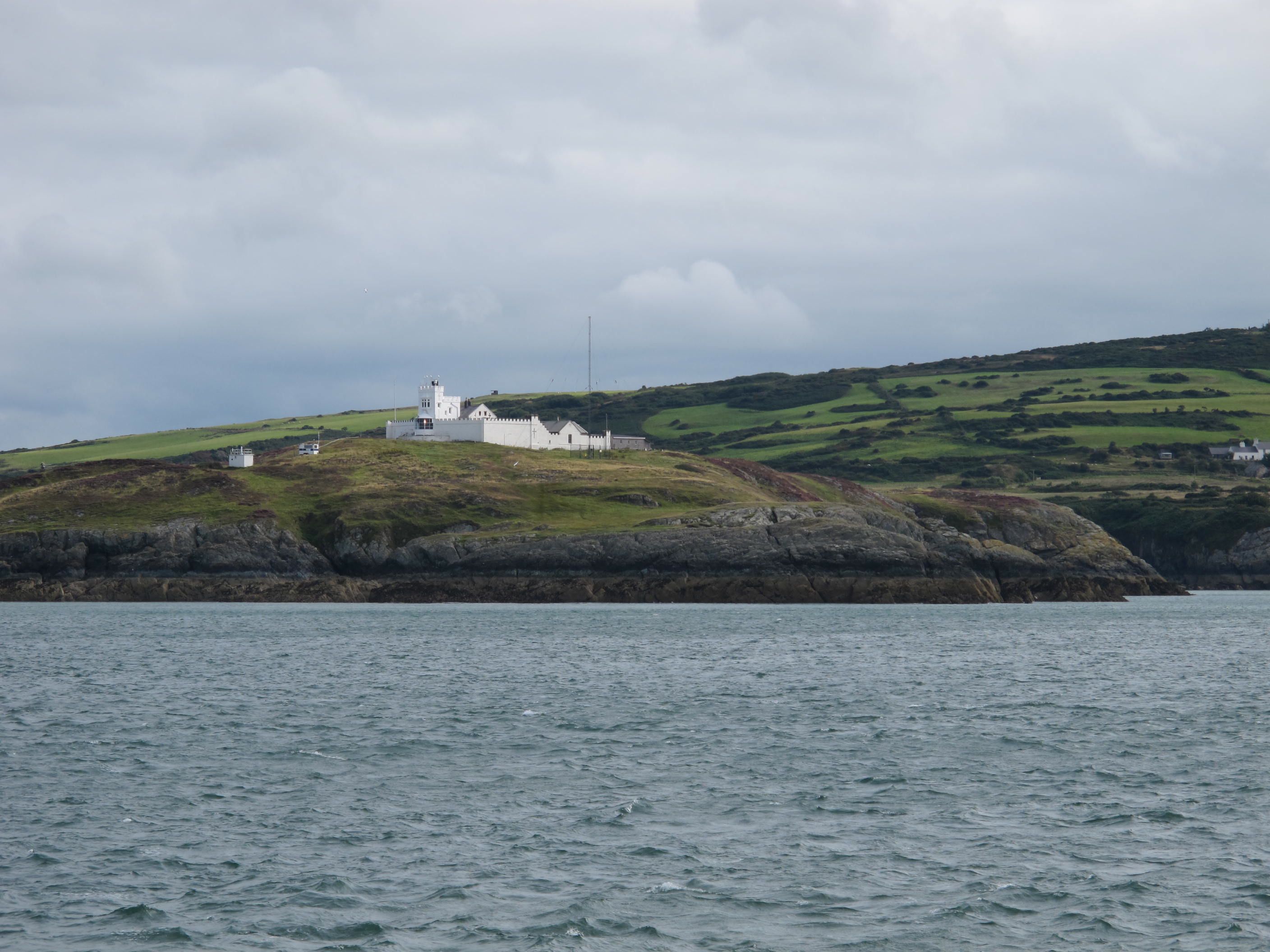 Point Lynas Lighthouse, from the sea, 30 Aug 2016