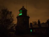 Bidston Lighthouse lit green for Clatterbridge Cancer Centre, 2017