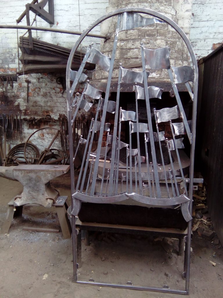 At the forge. Gate ready to be galvanised.