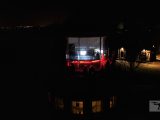 Bidston Lighthouse lit, aerial view by Merseyside Drone Services.